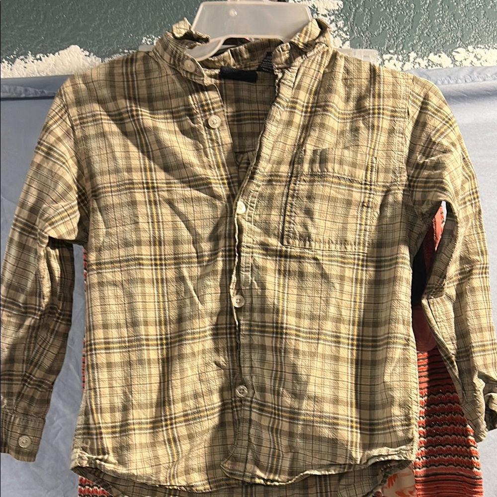 Plaid Button-Up Shirt